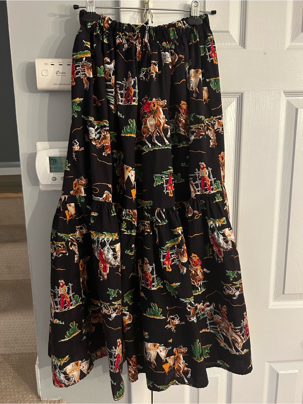 ROPER Vintage Cowboy Print Maxi Skirt (Made in the USA)